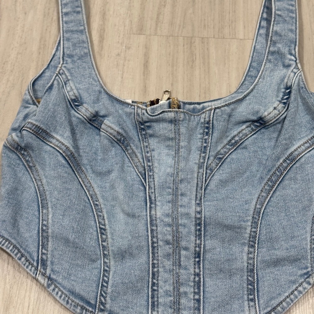 Women's Light Blue Denim Top
